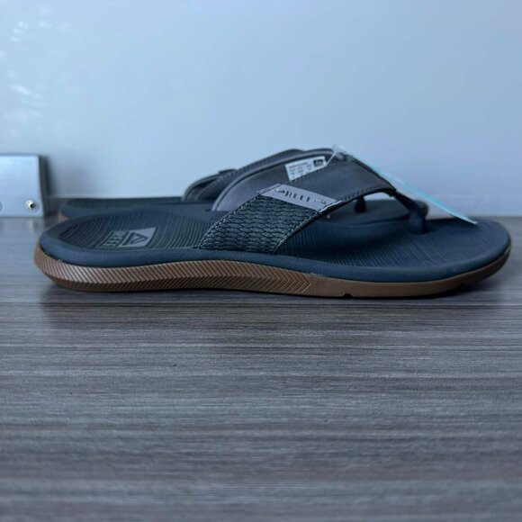 Reef Santa Ana Thongs Sandals Flip Flops Size 8 $65 in Gray - Picture 4 of 5